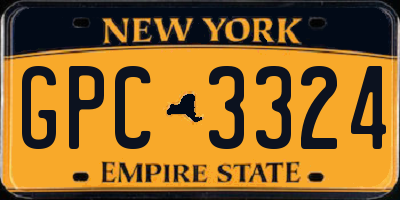 NY license plate GPC3324