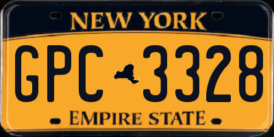 NY license plate GPC3328