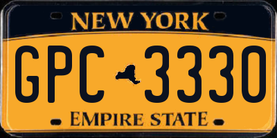 NY license plate GPC3330