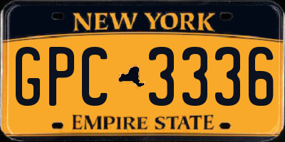 NY license plate GPC3336