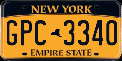 NY license plate GPC3340