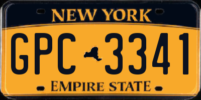 NY license plate GPC3341