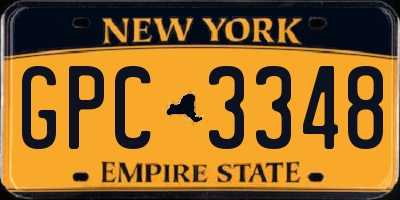 NY license plate GPC3348