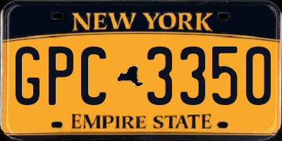 NY license plate GPC3350