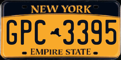 NY license plate GPC3395