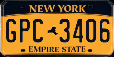 NY license plate GPC3406
