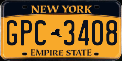 NY license plate GPC3408