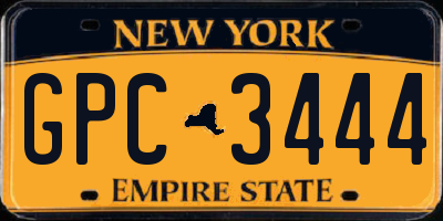 NY license plate GPC3444