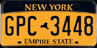 NY license plate GPC3448
