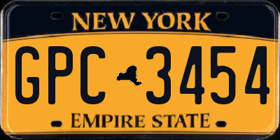 NY license plate GPC3454