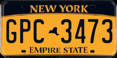 NY license plate GPC3473