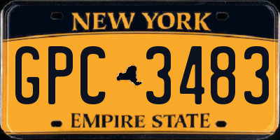 NY license plate GPC3483