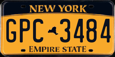 NY license plate GPC3484