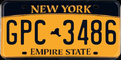 NY license plate GPC3486