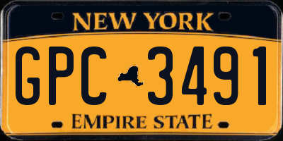 NY license plate GPC3491