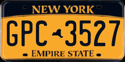 NY license plate GPC3527