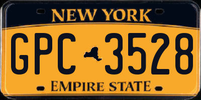 NY license plate GPC3528