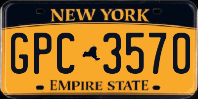 NY license plate GPC3570