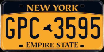 NY license plate GPC3595