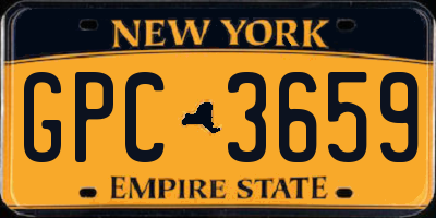 NY license plate GPC3659