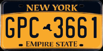NY license plate GPC3661