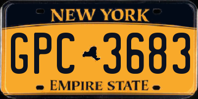 NY license plate GPC3683