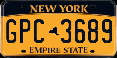 NY license plate GPC3689