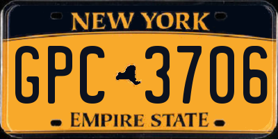 NY license plate GPC3706