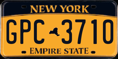 NY license plate GPC3710