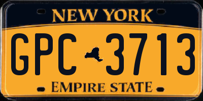NY license plate GPC3713