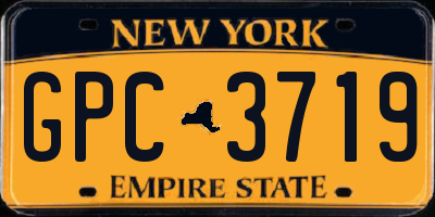 NY license plate GPC3719
