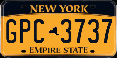 NY license plate GPC3737