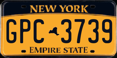 NY license plate GPC3739