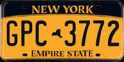 NY license plate GPC3772