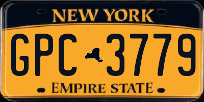 NY license plate GPC3779