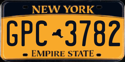 NY license plate GPC3782