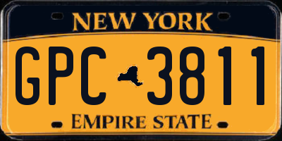 NY license plate GPC3811