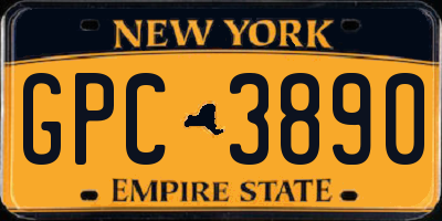 NY license plate GPC3890