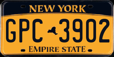 NY license plate GPC3902