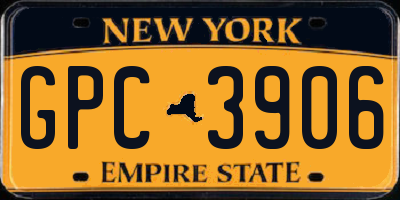 NY license plate GPC3906
