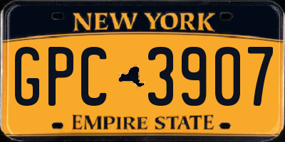 NY license plate GPC3907