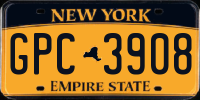 NY license plate GPC3908