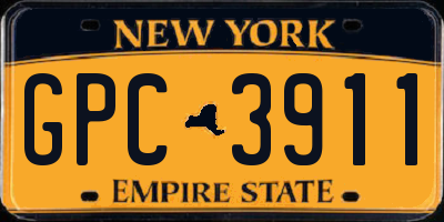 NY license plate GPC3911