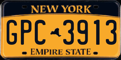 NY license plate GPC3913