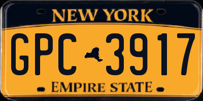 NY license plate GPC3917