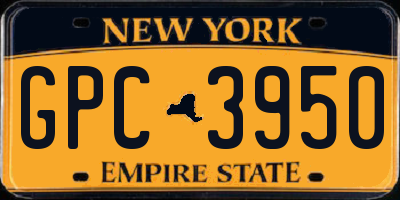 NY license plate GPC3950