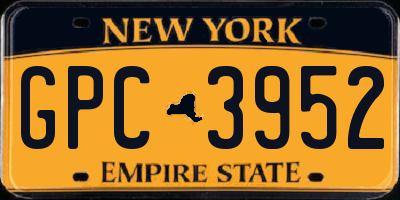 NY license plate GPC3952