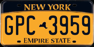NY license plate GPC3959