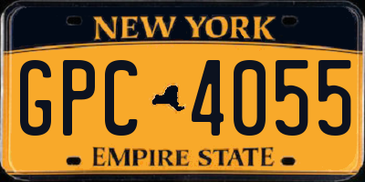 NY license plate GPC4055
