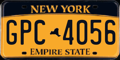 NY license plate GPC4056